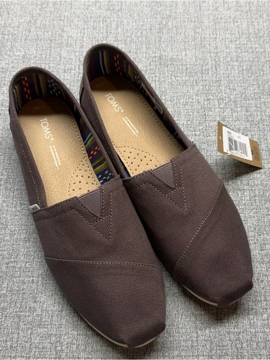 NWT TOMS Women’s Alpargata Classic Canvas Slip-On Shoes - Ash - Picture 2 of 9